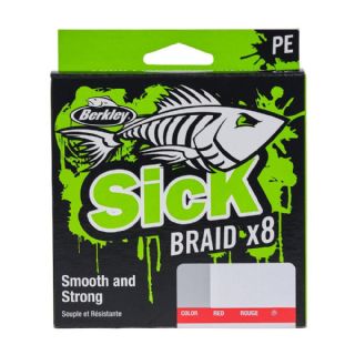 Berkley SICK 8 strand PE Red Braid 150m - 